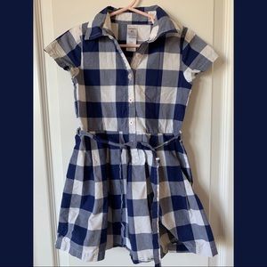 Carters Blue Plaid Checkered Dress